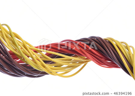 Computer cable isolated on white background Computer cable isolated on white background 46394196