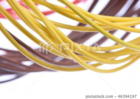 Computer cable isolated on white background Computer cable isolated on white background 46394197