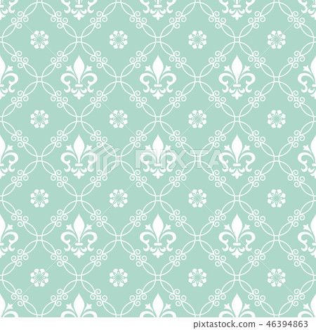 Wallpaper in the style of Baroque. A seamless Wallpaper in the style of Baroque. A seamless 46394863