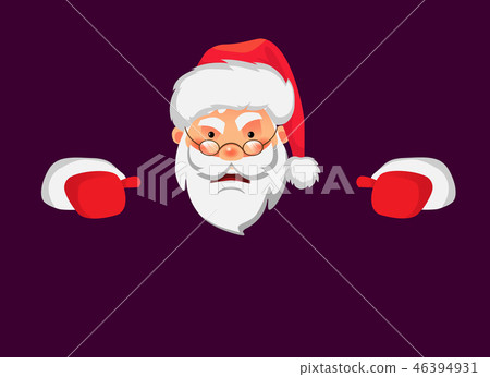 Santa Claus holding big banner 46394931