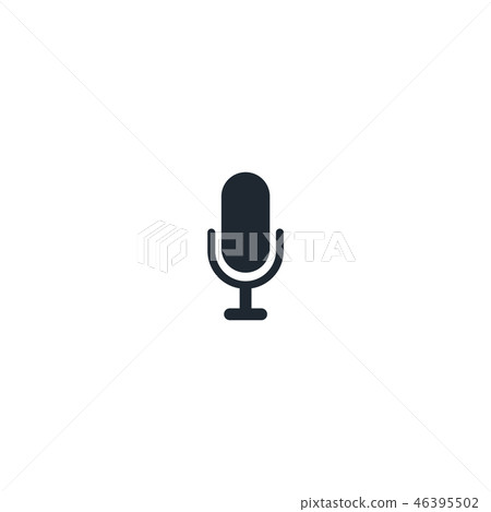 Simple microphone icon 46395502