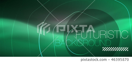 Black and glowing color lines neon design, magin techno template background Black and glowing color lines neon design, magin techno template background 46395870