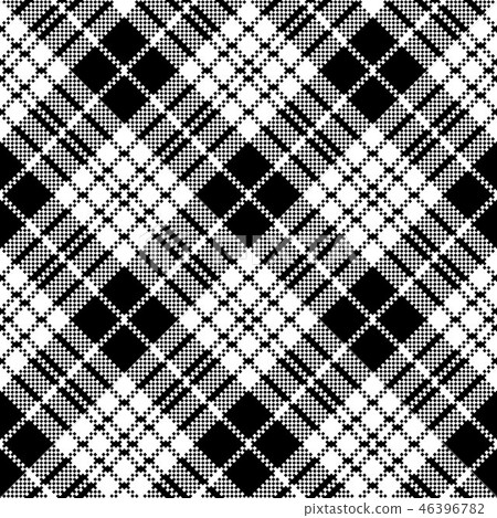 tartan black white pixel seamless pattern tartan black white pixel seamless pattern 46396782