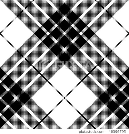 Cameron black white tartan pixel seamless pattern Cameron black white tartan pixel seamless pattern 46396795