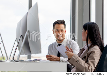 Colleagues in modern office. Colleagues in modern office. 46396877