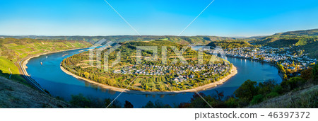The great loop of the Rhine at Boppard in Germany 46397372