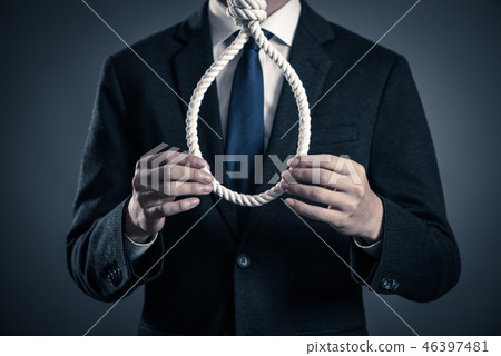 自殺,脖子形象 自殺,脖子形象 46397481