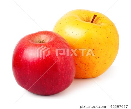 red and yellow apple isolated on a white background red and yellow apple isolated on a white background 46397657