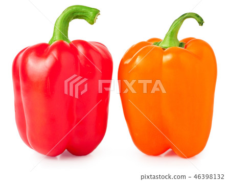 Orange paprika pepper isolated on a white background 46398132