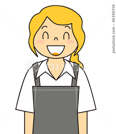 Foreign woman wearing a smiling apron 46398356