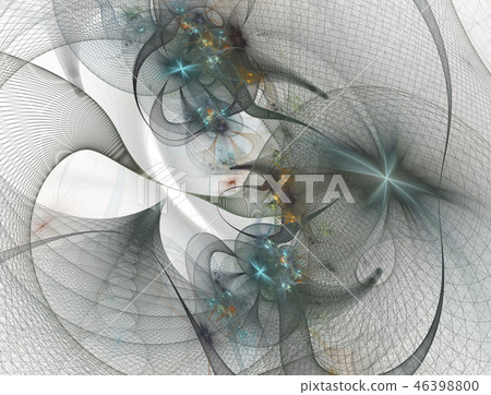 Abstract space geometry surfaces, tunnel grid. Abstract space geometry surfaces, tunnel grid. 46398800