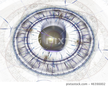 Futuristic modern clock watch abstract fractal  46398802