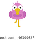 Bird Flamingo Cute Animal Cartoon Character For Ki 46399627