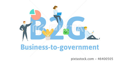 B2G Business To Government. Concept With... - Stock Illustration ...