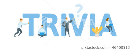 TRIVIA. Concept with keywords, letters, and icons. Flat vector illustration. Isolated on white TRIVIA. Concept with keywords, letters, and icons. Flat vector illustration. Isolated on white 46400513