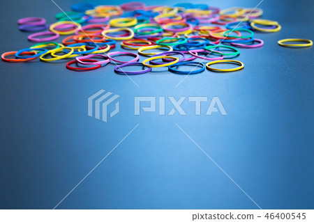 Diversity concept. mix colorful rubber band Diversity concept. mix colorful rubber band 46400545