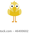 Bird Yellow Chick Cute Animal Cartoon Character Fo 46400602