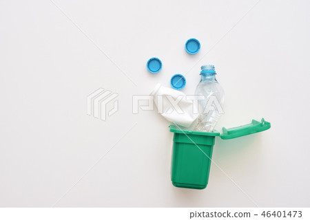 Plastic bottles from milk and water, isolated Plastic bottles from milk and water, isolated 46401473