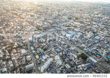 Aerial view of Fukuoka City Aerial view of Fukuoka City 46401532