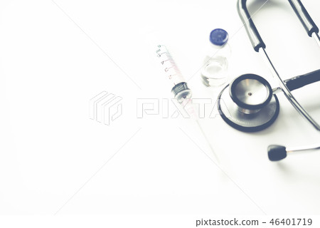 Stethoscope and medicine 46401719