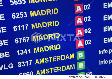Arrival and departure board Arrival and departure board 46402780