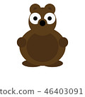 Brown Bear Cute Animal Cartoon Character For Kids 46403091