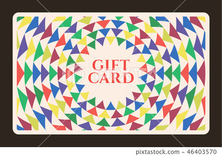 Gift card with abstract geometry pattern (triangle 46403570
