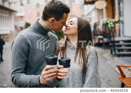 couple with coffee couple with coffee 46404839