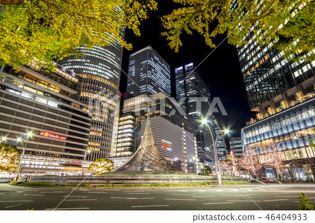 愛知縣名古屋市名古屋站照明 照片素材 圖片 圖庫