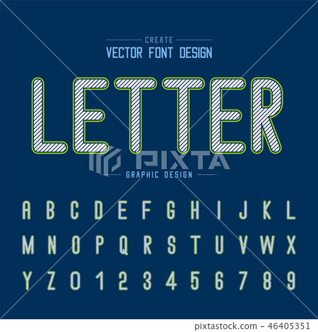 Font and alphabet vector, Letter style typeface 46405351