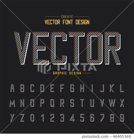 Font and alphabet vector, Typeface and letter Font and alphabet vector, Typeface and letter 46405369