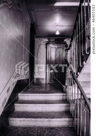 Old stairway in La Chaux de Fonds, Switzerland 46405583
