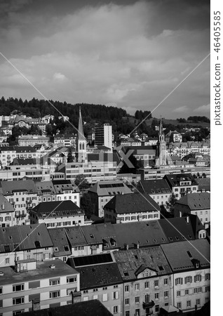 view of La Chaux de Fonds cityscape, Switzerland 46405585