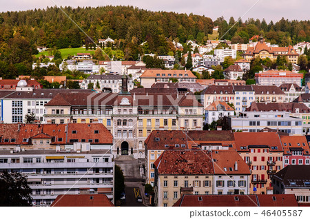 view of La Chaux de Fonds cityscape, Switzerland 46405587