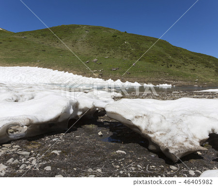 Melting snow at Dents du Midi (Switzerland) Melting snow at Dents du Midi (Switzerland) 46405982