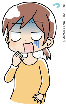 Shocked woman illustration 46406181