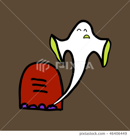 Tombstone with the inscription RIP; The grave cross on which the crows sit 46406449