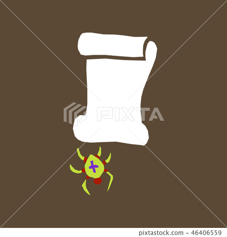 Happy Halloween vector lettering. Holiday calligraphy with spider and web for banner, poster Happy Halloween vector lettering. Holiday calligraphy with spider and web for banner, poster 46406559