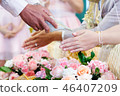 Thai wedding,Close up of hands pouring water. 46407209