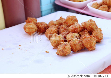 fried nuggets at street food 46407711