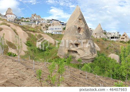Original conical architecture of residential caves 46407983
