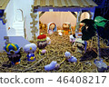 Christmas nativity scene with baby Jesus. 46408217