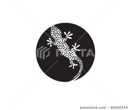 Lizard Chameleon Gecko Silhouette black vector Lizard Chameleon Gecko Silhouette black vector 46408344