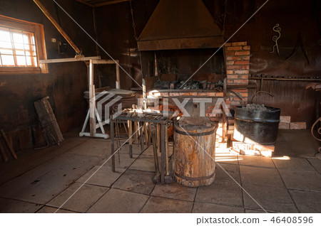Old workshop interior. Nizhnaya Sinyachikha Old workshop interior. Nizhnaya Sinyachikha 46408596