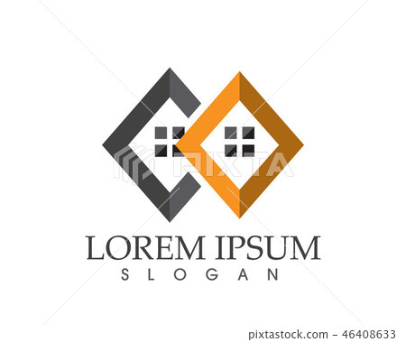 Real estate and home buildings logo icons template 46408633