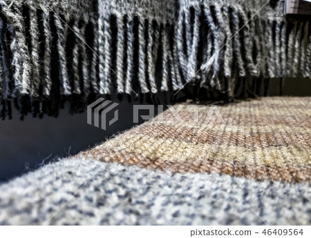 Concept of weaving traditional tweed products in Scotland 46409564