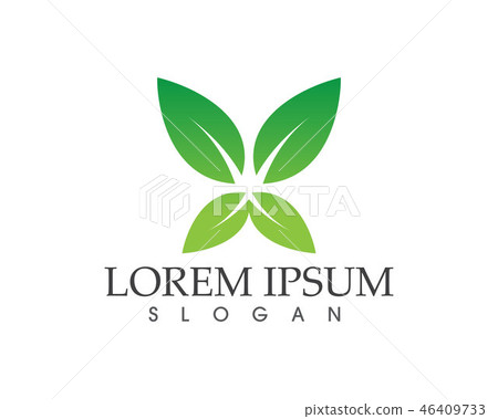 leaf green nature logo and symbol template Vector 46409733