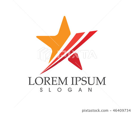 Red and blue Star falcon Logo Template vector icon 46409734