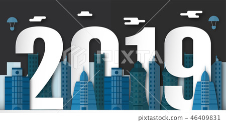 Happy New Year 2019 background. Happy New Year 2019 background. 46409831
