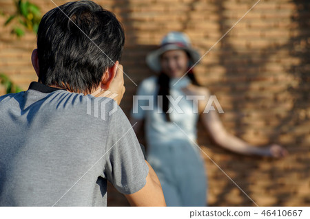 Portrait of unidentified man taking the picture Portrait of unidentified man taking the picture 46410667